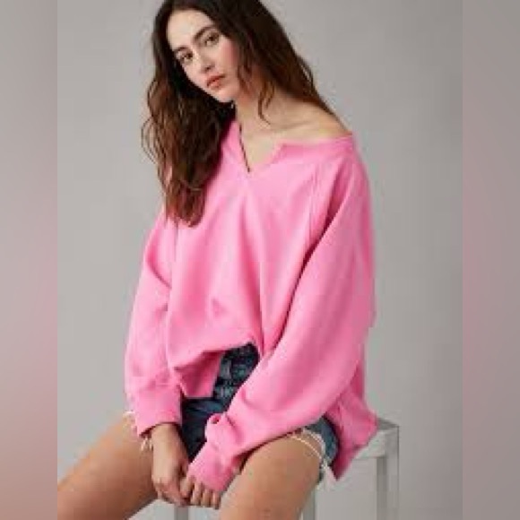 American Eagle Outfitters Tops - American Eagle Outfitters Pink Sweatshirt